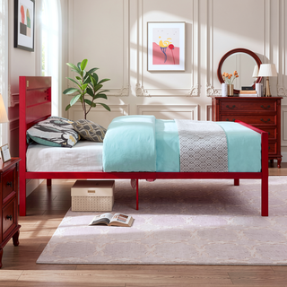 Sunvega Cargo Container Themed Metal Full Platform Bed with Headboard and Footboard