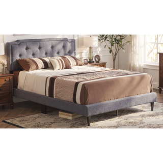 Sunvega Stylish Casual Gray Queen Bed Frame with Durable Support