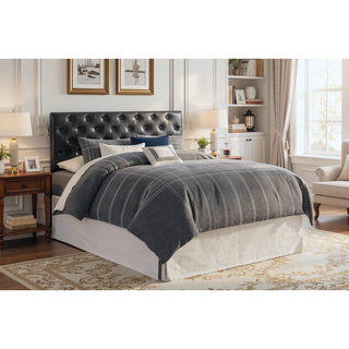 Sunvega Pink Faux Leather Tufted Panel Headboard with Adjustable Height