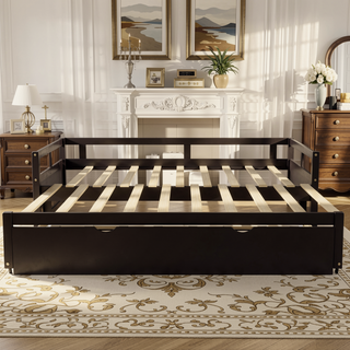 Sunvega Extending Daybed with Trundle for Spontaneous Guests from Twin to King Size