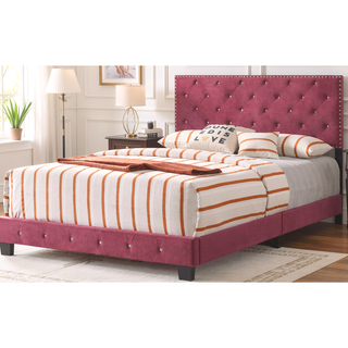 Sunvega Full Bed With Cherry Finish For Modern And Transitional Bedroom Styles