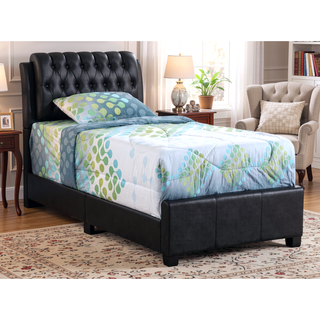 Sunvega Twin Bed with Sleek Black Finish and Modern Design for Bedroom