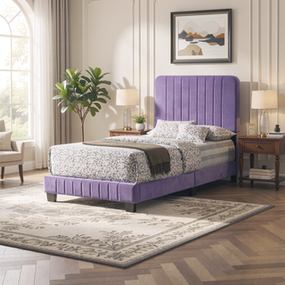 Sunvega Twin Bed Frame in Crisp White for Compact Living Areas