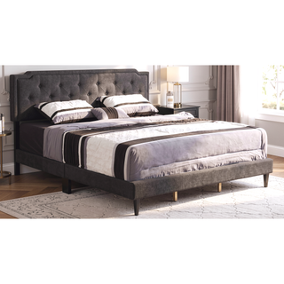 Sunvega Stylish Casual Gray Queen Bed Frame with Durable Support