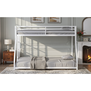 Sunvega Twin over Full Metal Bunk Bed for Kids and Adults with Stable Ladder