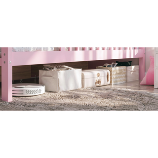 Sunvega Twin Size Bed with Headboard Storage, Two Under-Bed Drawers, and Three-Side Guardrails
