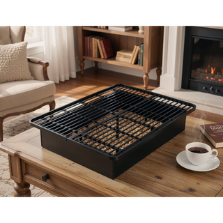 Sunvega Modern Black Metal King Size Platform Bed Frame with 16 Inch Height