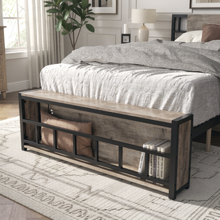 Sunvega Twin Bed Frame with LED Headboard Charging Station Storage and No Box Spring
