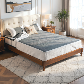 Sunvega High Profile 8.5 Inch California King Mattress Foundation with Textured Fabric
