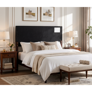 Sunvega Pink Faux Leather Tufted Panel Headboard with Adjustable Height