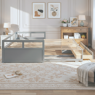 Sunvega Extending Daybed with Trundle for Spontaneous Guests from Twin to King Size