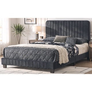 Sunvega Stylish Casual Gray Queen Bed Frame with Durable Support