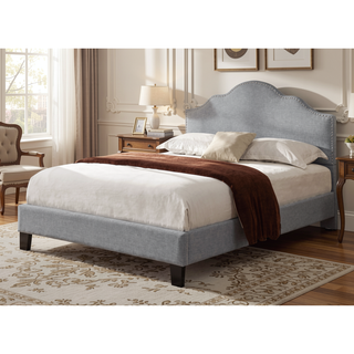 Sunvega Light Gray Transitional Upholstered California King Size Bed Frame