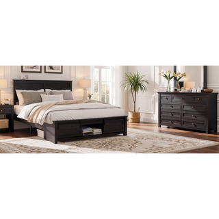 Sunvega Queen Bed Frame with Upholstered Headboard and LED Lighting Charging Station