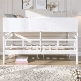 Sunvega Twin Size Daybed with Wood Slat Support, Bedside Shelf, and Two Drawers