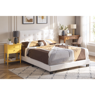 Sunvega Twin Bed Frame in Crisp White for Compact Living Areas