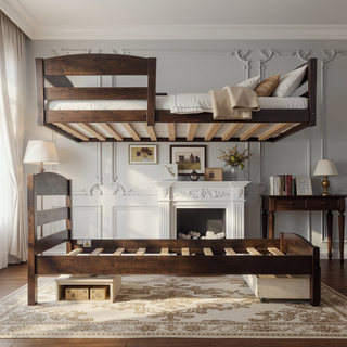 Sunvega Twin Bed Frame with Storage Drawer and Wood Slat Support No Box Spring Needed