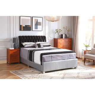 Sunvega Modern Silver King Size Bed Frame for Elegant Bedrooms