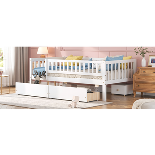 Sunvega Twin Size Daybed with Two Drawers Made of Solid Pine Wood