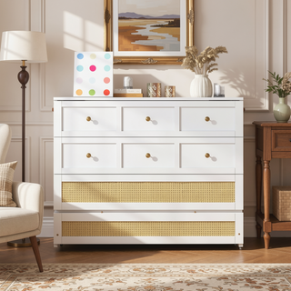 Sunvega Full Size White Murphy Bed with Large Drawers for Smart Space Utilization