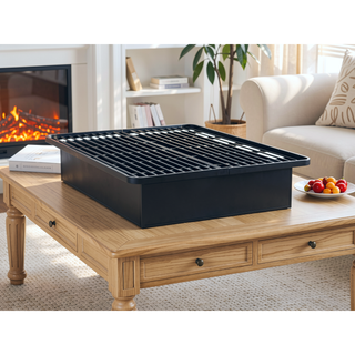 Sunvega Modern Black Metal King Size Platform Bed Frame with 16 Inch Height