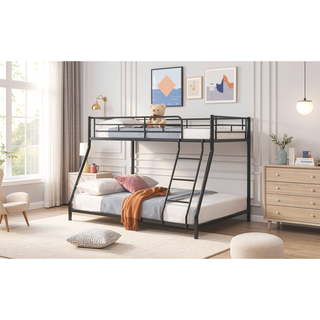 Sunvega Modern Metal Bunk Bed Frame with Strong Steel Structure for Bedroom