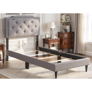 Sunvega Twin Bed Frame in Crisp White for Compact Living Areas