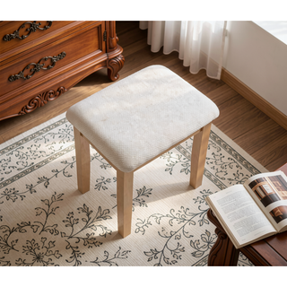Sunvega Pink Wood Makeup Vanity Table and Stool Set with Mirror and Storage Drawers