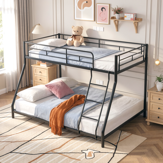 Sunvega Modern Metal Bunk Bed Frame with Strong Steel Structure for Bedroom