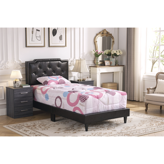Sunvega Twin Bed Frame in Crisp White for Compact Living Areas