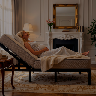 Sunvega Adjustable Bed Frame with Massage Head & Foot Incline Twin XL Size Wireless Remote