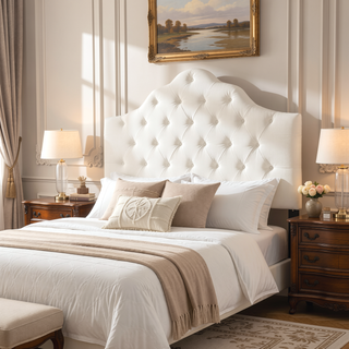 Sunvega Upholstered Queen Headboard with Adjustable Height and Durable Metal Legs
