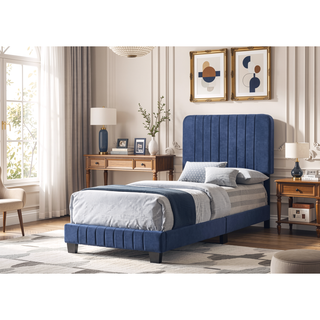 Sunvega Twin Bed Frame in Crisp White for Compact Living Areas