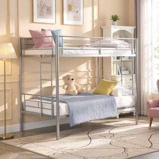 Sunvega Metal Bunk Bed with Trundle for Modern Space Saving Bedroom