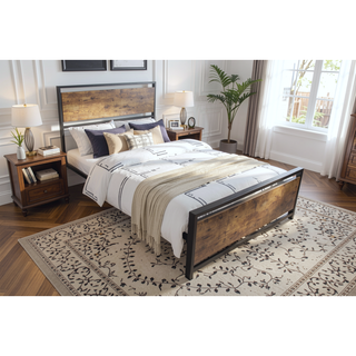 Sunvega Modern Sturdy Twin Size Metal Bed Frame with Strong Steel Structure for Bedroom