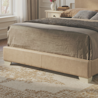 Sunvega Sleek Black Full Bed Frame with Chic Finish for Casual Elegance
