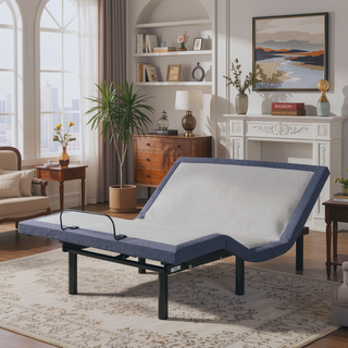 Sunvega Queen Adjustable Bed Base with Massage Head Foot Positioning and Bluetooth