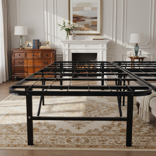 Sunvega Heavy-Duty Steel Platform Foundation with Tool-Free Assembly for Queen Bed