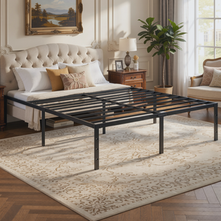 Sunvega Full Metal Bed with Sturdy Steel Structure for Modern Bedroom