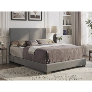 Sunvega Sleek Black Full Bed Frame with Chic Finish for Casual Elegance