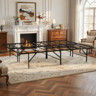 Sunvega Sturdy Metal Platform Bed Frame with Ample Under-Bed Storage