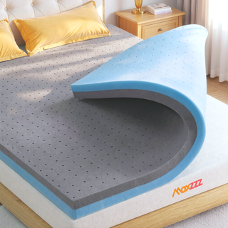 Sunvega 3 Inch Cooling Gel and Bamboo Charcoal Foam Mattress Topper for Twin Bed
