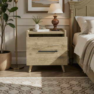 Sunvega Floating Nightstand with Handy Drawer and Surface for Bedroom Storage