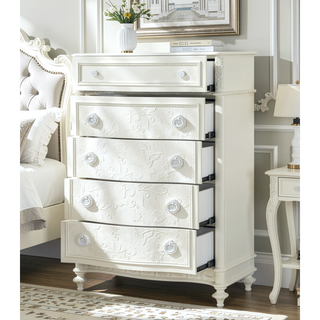 Sunvega Transitional Oval Tilt Mirror with Beveled Edge and Storage Drawer