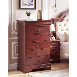 Sunvega Elegant Cherry Traditional Storage Chest with Rich Color and Durable Construction