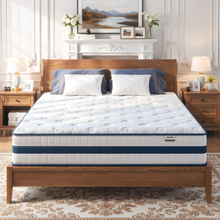 Sunvega 10 Inch Queen Hybrid Mattress in a Box with Cooling Memory Foam