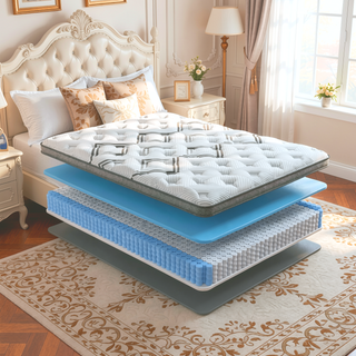 Sunvega Diamond Soto Cooling Copper Conforming Hybrid Luxurious Euro-Top Mattress