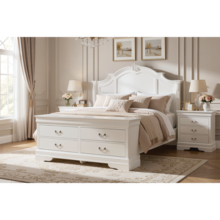 Sunvega Dark Brown Tufted Polyurethane Upholstered King Size Bed Frame