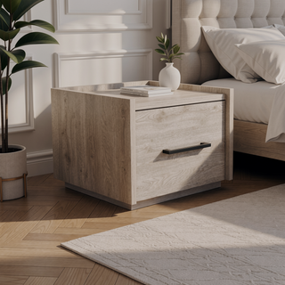 Sunvega Wall Mounted Nightstand with Drawer for Bedroom or Living Room