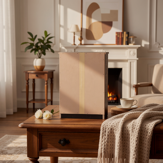 Sunvega Sandle Wood Contemporary Nightstand with Spacious Top for Compact Spaces